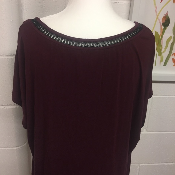 Michelstudio Women's Shirt, Bordeaux red, size 2X - Picture 3 of 8